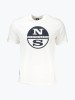 Tricou barbati cu imprimeu cu logo si croiala Regular fit alb, XL, 2XL, North Sails