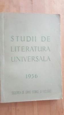 Studii de literatura universala 1956 foto