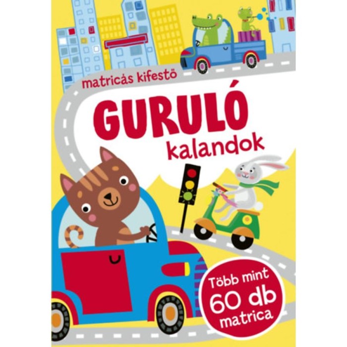 Gurul&oacute; kalandok - Matric&aacute;s kifestő - t&ouml;bb mint 60 db matrica