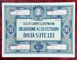 Obligatiune CEC 200 lei RSR