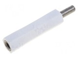 Bucșă izolantă M3 22mm UL94V-2 poliamidă
