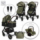 Carucior transformabil 2 in 1 Alba Premium Loden Green, Lorelli