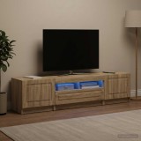 Cumpara ieftin Cabinet TV cu LED UTRECHT 3 buc. Stejar Sonoma Lemn prelucrat
