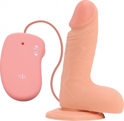 Vibrator cu Ventuza Real Rapture 6, Multispeed, PVC, Natural, 17 cm foto