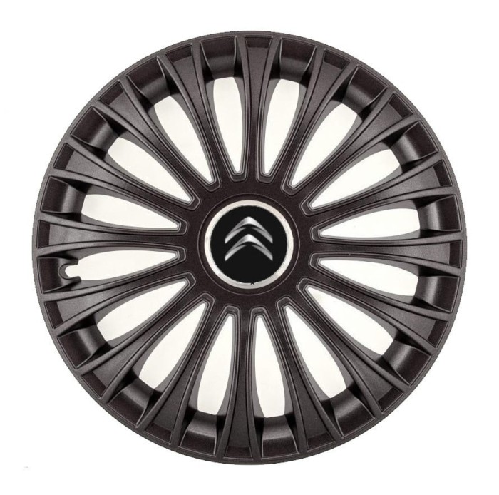 Set 4 Capace Roti, potrivite jantelor de R14, pentru Citroen, model dino Negru