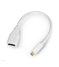 Cablu adaptor HDMI mama - micro HDMI tata 0.235m alb RASPBERRY foto