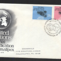 UN New York 1978 Smallpox Mi.318-319 FDC UN.080