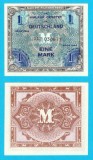 Germania (pick 192) 1 Mark 1944 aUNC+ serie: 112 030571; Emisă de Autoritatea Militară Aliată