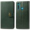 Husa Piele Enkay Wallet pentru Motorola Moto G8, Verde