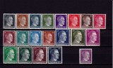 ✅(S41) Germania Reich 1941/&#039;44 &quot;Uzuale - Adolf Hitler&quot; ,serie completa Michel 781/798 , ( 19 val.+var. ) , MNH