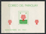 Paraguay 1961 Mi 964 bl 10 MNH - Anul Mondial al Refugiatilor (II)