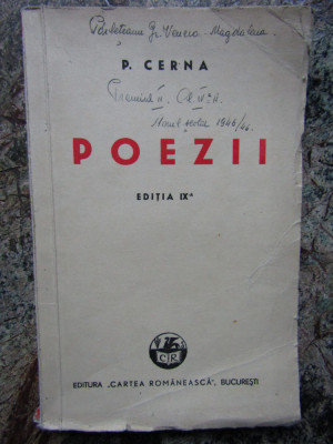 P.CERNA - POEZII ~ Editia IX-a foto