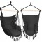 Balansoar suspendat cu perne, negru, 40 x 40 cm, MalTec 112864