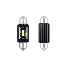 Set becuri auto cu LED CANBUS sofit compatibil C5W 1 SMD 36mm Alb 12/24V, destinat competitiilor auto sau off-road foto