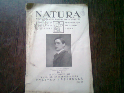 REVISTA NATURA NR.8/1927 foto