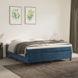 vidaXL Cadru de pat box spring, albastru &icirc;nchis, 180x200 cm, catifea