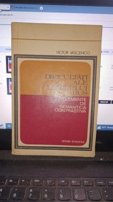Dificultati ale lexicului rus , elemente de semantica contrastiva - Victor Vascenco foto
