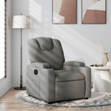 VidaXL Fotoliu rabatabil, gri &icirc;nchis, material textil