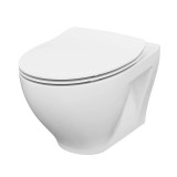 Set vas WC suspendat, Cersanit, Moduo, cu capac WC soft close și easy off, alb