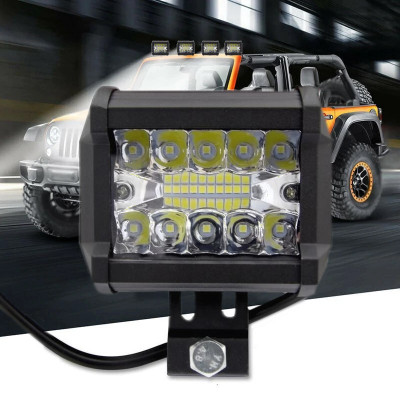 Proiector LED EPISTAR 60W, auto offroad, 10-30V DC, unghi 60 grade, IP67, carcasa aluminiu, 4800lm foto