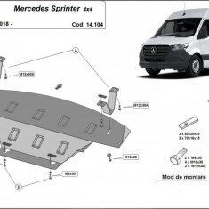 Scut motor metalic Mercedes Sprinter 4x4 2018-prezent
