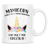 Cana alba personalizata &quot;Mamicorn, exact ca o mama normala, dar mult mai grozava&quot;, INOVATIX&reg;. 330ml