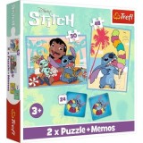 Puzzle 2in1 Memo. Moomin Stitch Lilo, Trefl
