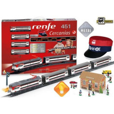 Trenulet electric calatori Cercanias RENFE 451 metalic, cu lumina si sapca conductor tren