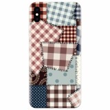 Husa silicon pentru Apple Iphone XS Max, Patchwork Vector