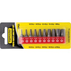 Topmaster Profesional Set 10 biti Torx Penta gaura de siguranta 1/4&#039; TS8-50