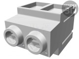 Regletă de Conexiuni PCB 90&deg; 10,16mm 2 Piste