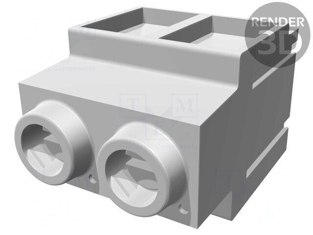 Regletă de Conexiuni PCB 90&deg; 10,16mm 2 Piste