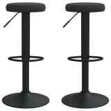 Cumpara ieftin Scaune de bar, 2 buc., negru, catifea