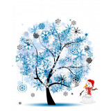 Sticker educativ - Copac Iarna