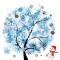 Sticker educativ - Copac Iarna
