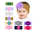 Bentita lata cu floare aplicata (Culoare: Alb, Marime Disponibila: 0-12 luni), Superbaby