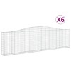 Cosuri gabion arcuite 6 buc, 400x30x100/120 cm fier galvanizat
