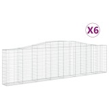 Cumpara ieftin Cosuri gabion arcuite 6 buc, 400x30x100/120 cm fier galvanizat
