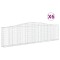 Cosuri gabion arcuite 6 buc, 400x30x100/120 cm fier galvanizat