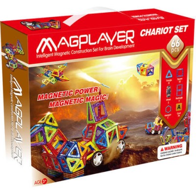 MAGPLAYER Set de constructie magnetic - 66 piese foto