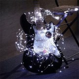 Instalatie de Craciun Liniara, Flippy&reg;, Tip Liniara, Fir Cupru, 8 Jocuri de Lumini, cu Telecomanda, 5 m, 50 Led-uri, Alimentare USB, 4.5V, Alb Rece