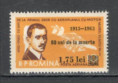 Romania.1963 Posta aeriana:50 ani moarte A.Vlaicu-supr. YR.295