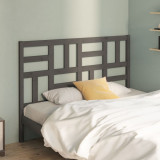 Tăblie de pat, gri, 146x4x104 cm, lemn masiv de pin, vidaXL