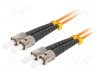 Patch cord fibră optică LANBERG OM2 ST/UPC 15m LSZH portocaliu duplex multimod