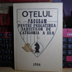 OTELUL GALATI : PROGRAM PENTRU PREGATIREA SAHISTILOR DE CATEGORIA AIII-A ,1984 #