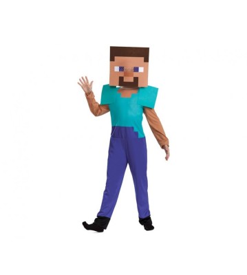 Costum carnaval Steve Minecraft pentru copii, marime S (4 - 6 ani) foto