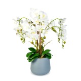 Decoratiune cu planta artificiala &ndash; Orhidee alba &ndash; 83 cm Best CarHome