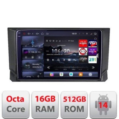 Navigatie Seat Arona 2017+ Android radio gps internet 8 core QLED 2K 16+512 360 Edotec CarStore Technology foto