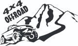 Sticker 4&times;4 off road 30x 30 cm