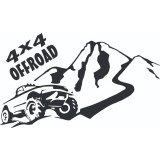 Sticker 4&times;4 off road 30x 30 cm